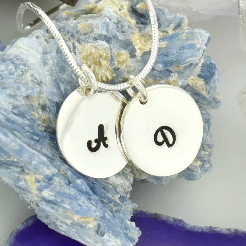 sterling Silber Anhänger Halskette Benutzerdefinierte Hand Gestempelt Charme von SilverXL