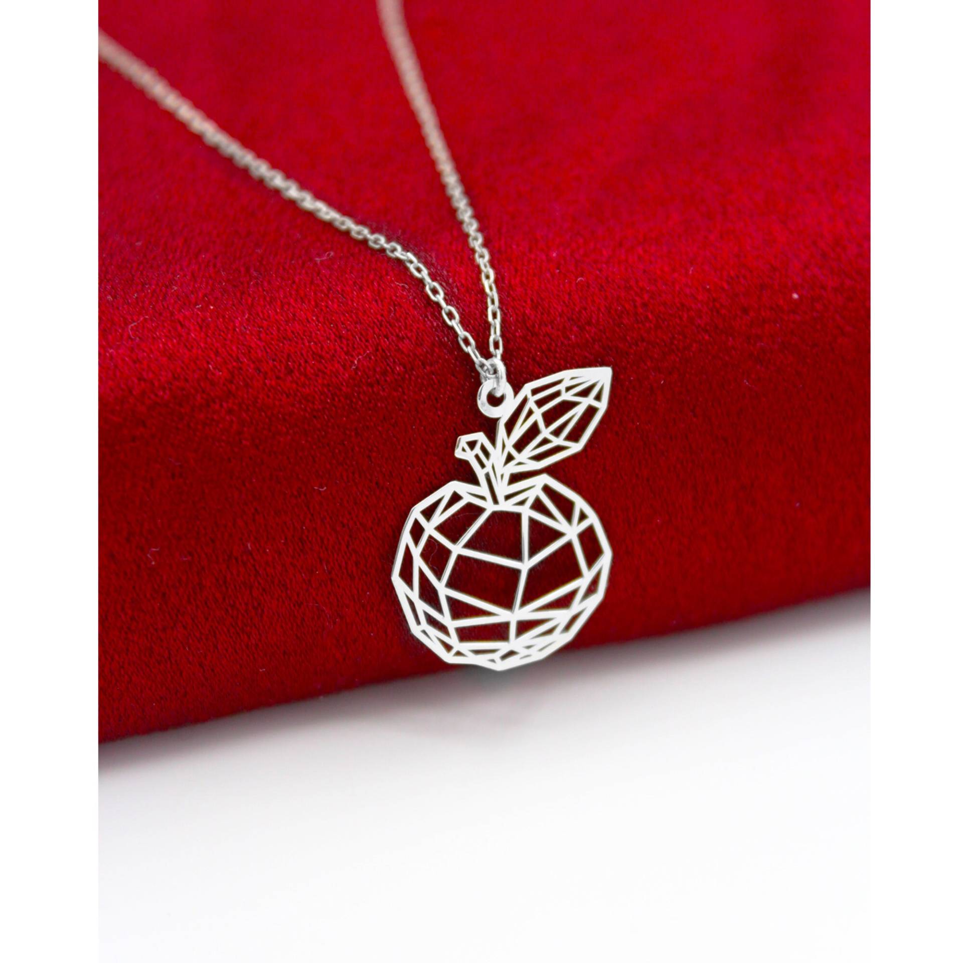 Origami Apfel Halskette , Obst Liebhaber Geschenk von SilverandSilverTR
