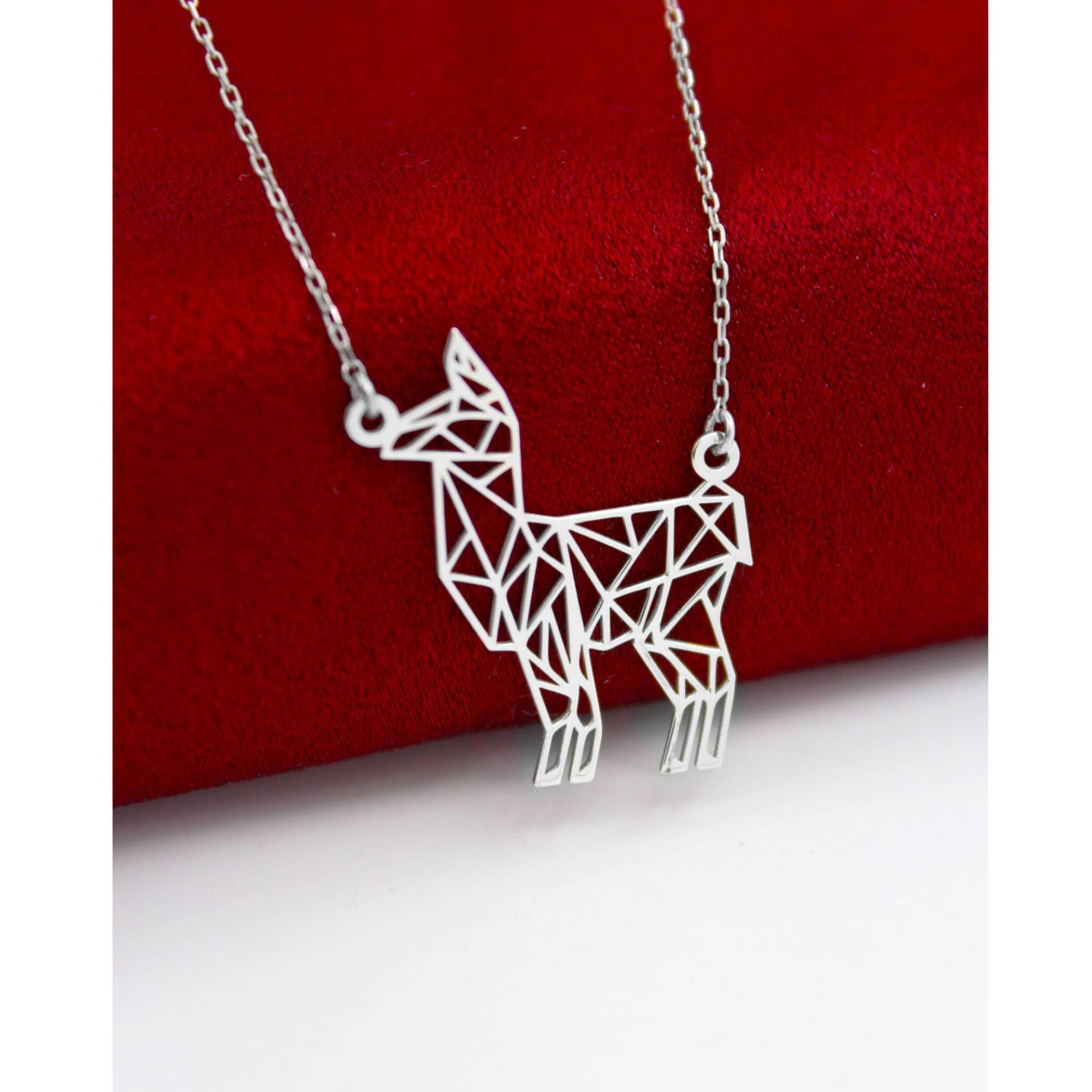 Origami Lama Halskette, Tierliebhaber Geschenk von SilverandSilverTR