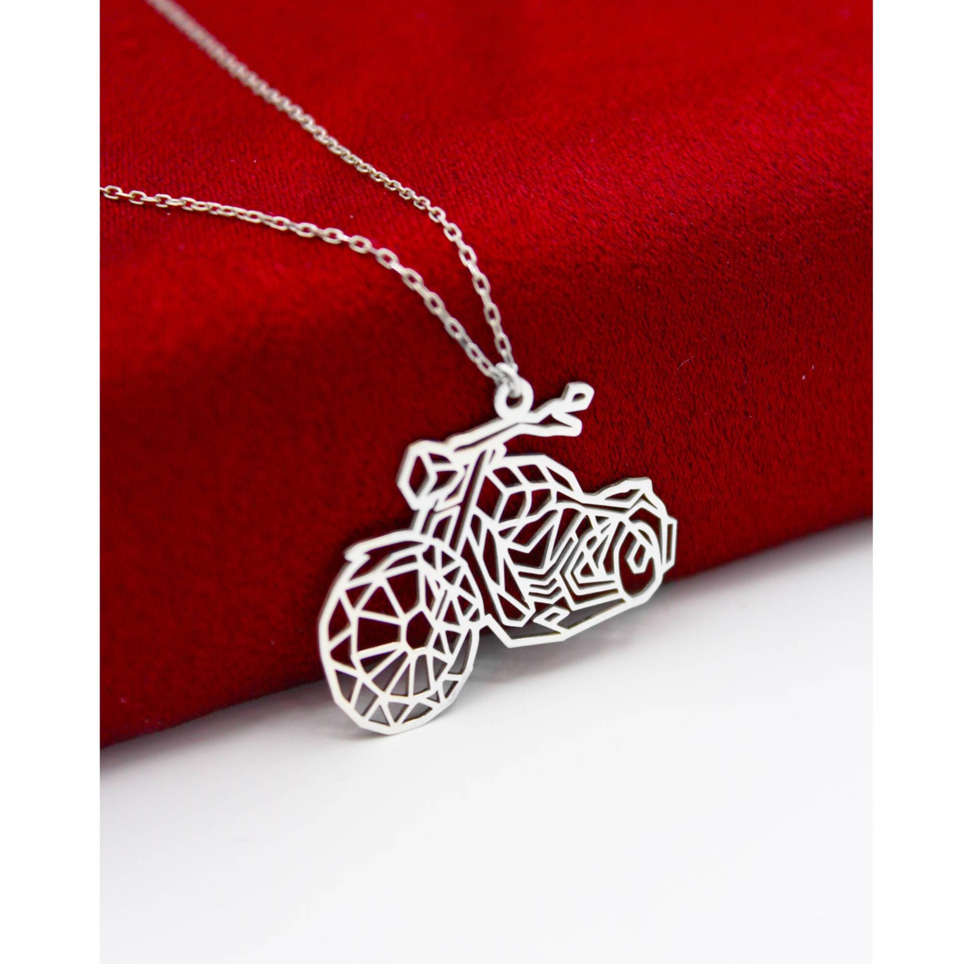 Origami Motorrad Halskette , Liebhaber Geschenk von SilverandSilverTR