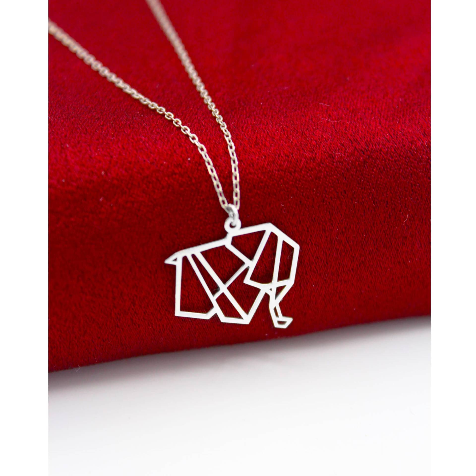 Origami Niedliche Elefant Halskette, Tierliebhaber Geschenk von SilverandSilverTR