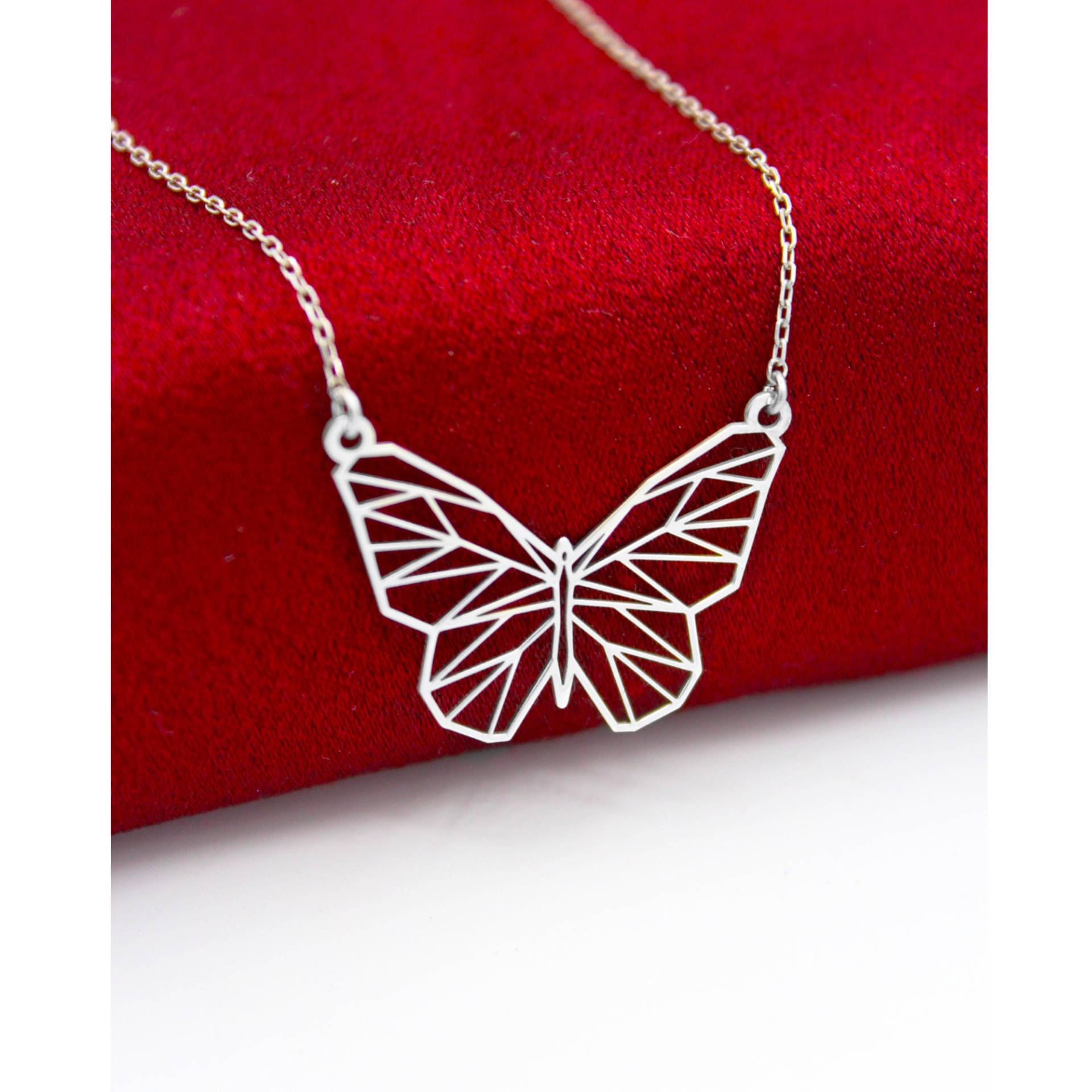 Origami Schmetterling Halskette , Liebhaber Geschenk Tierliebhaber von SilverandSilverTR