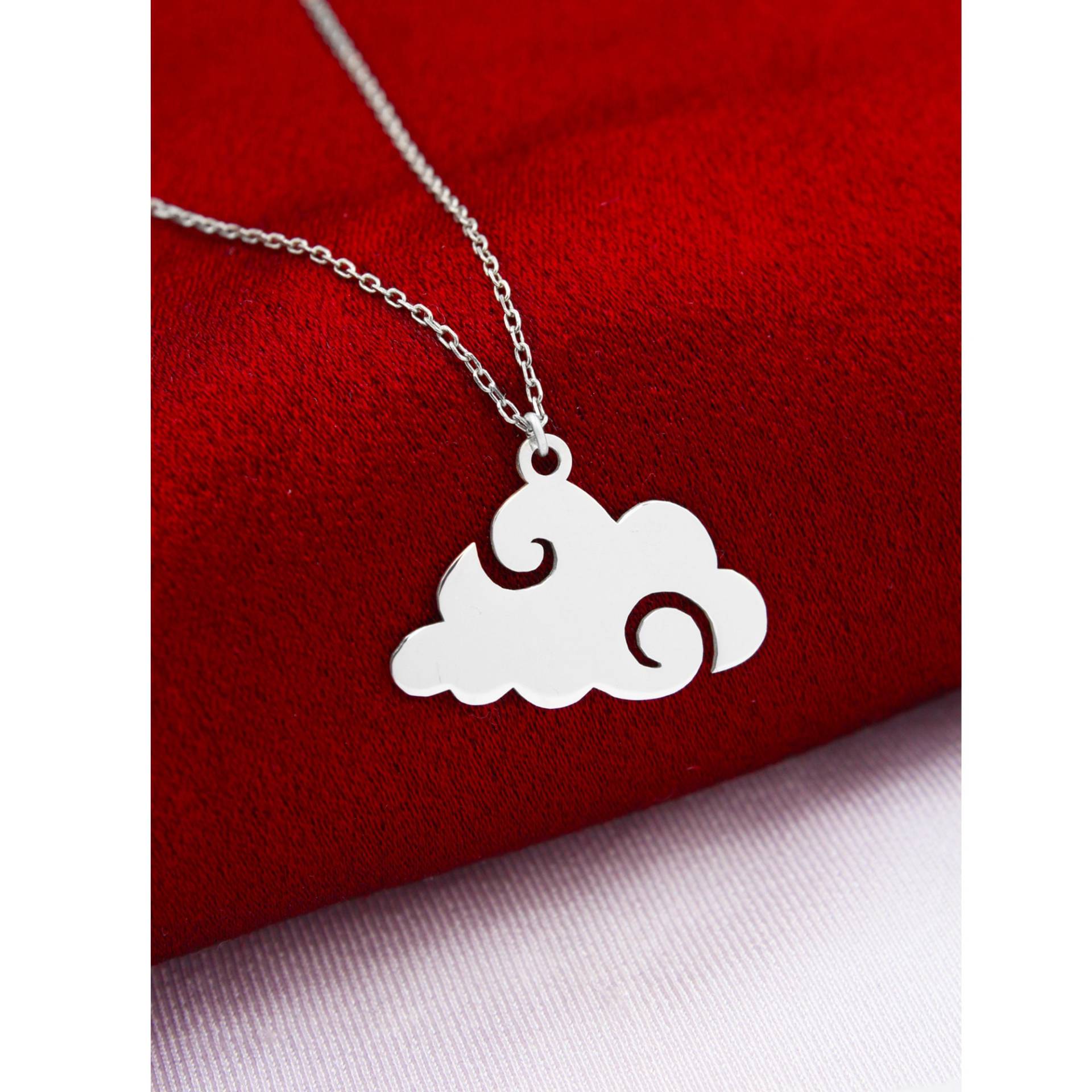 Silber Wolke Halskette , Minimalist Schmuck 925 Sterling von SilverandSilverTR