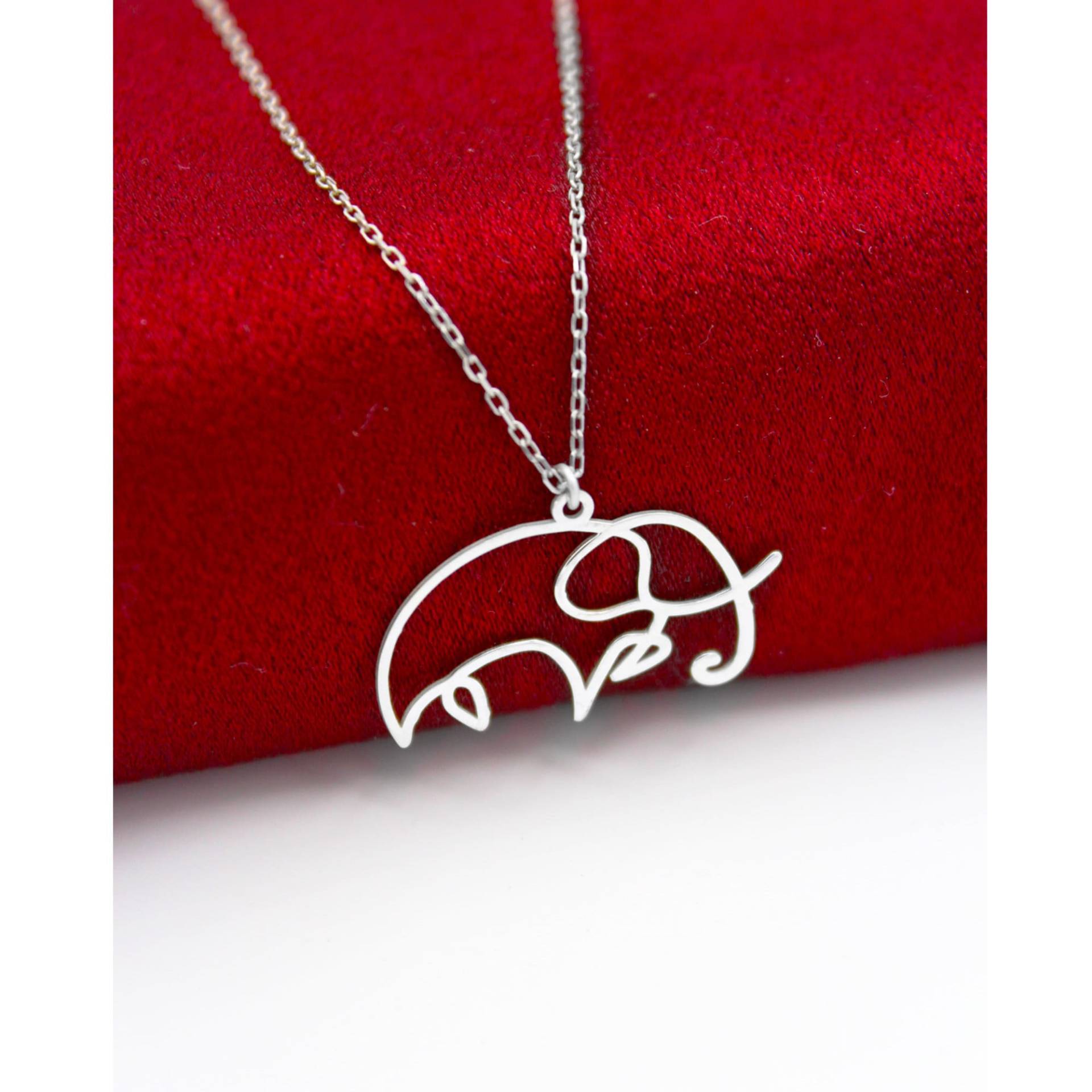 Süße Elefant Halskette , Tierliebhaber von SilverandSilverTR