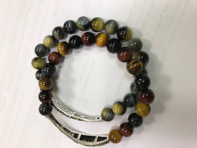 Tiger Eye Perle Stretcharmband Mit Ss Koi Charme Tiger Eye Perle Stretcharmband Mit Ss Koi Charme von SilverandTwineShop