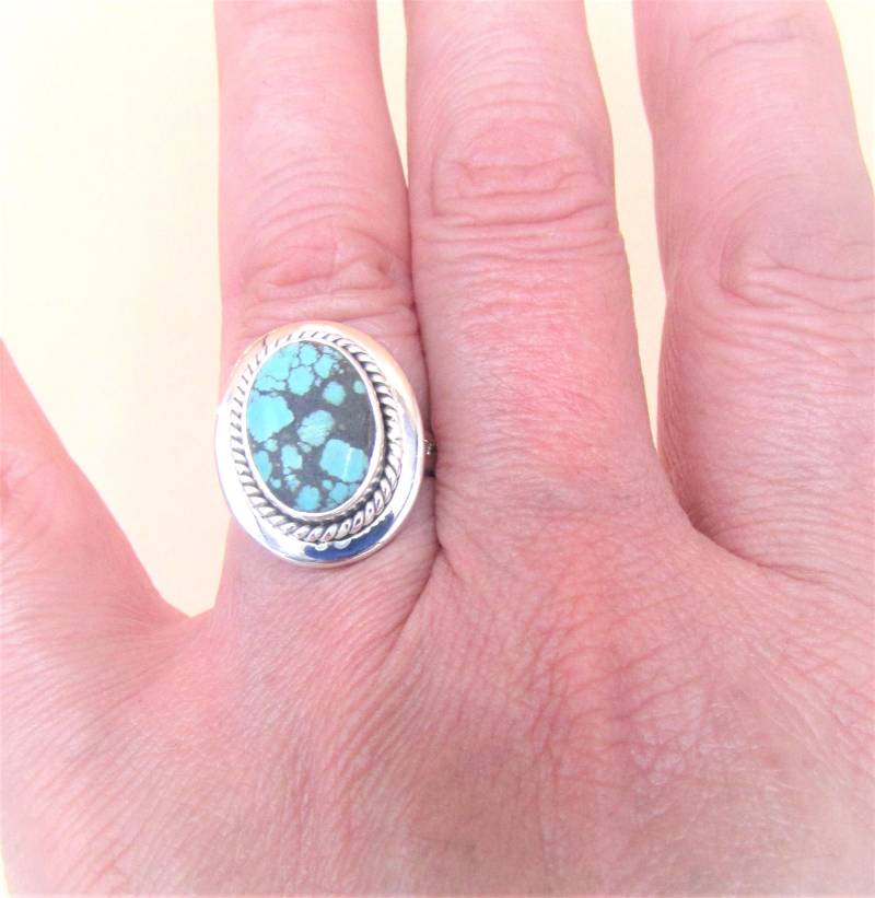 Handgefertigter Türkis Ring Aus 925 Silber von Silverandthingsnet