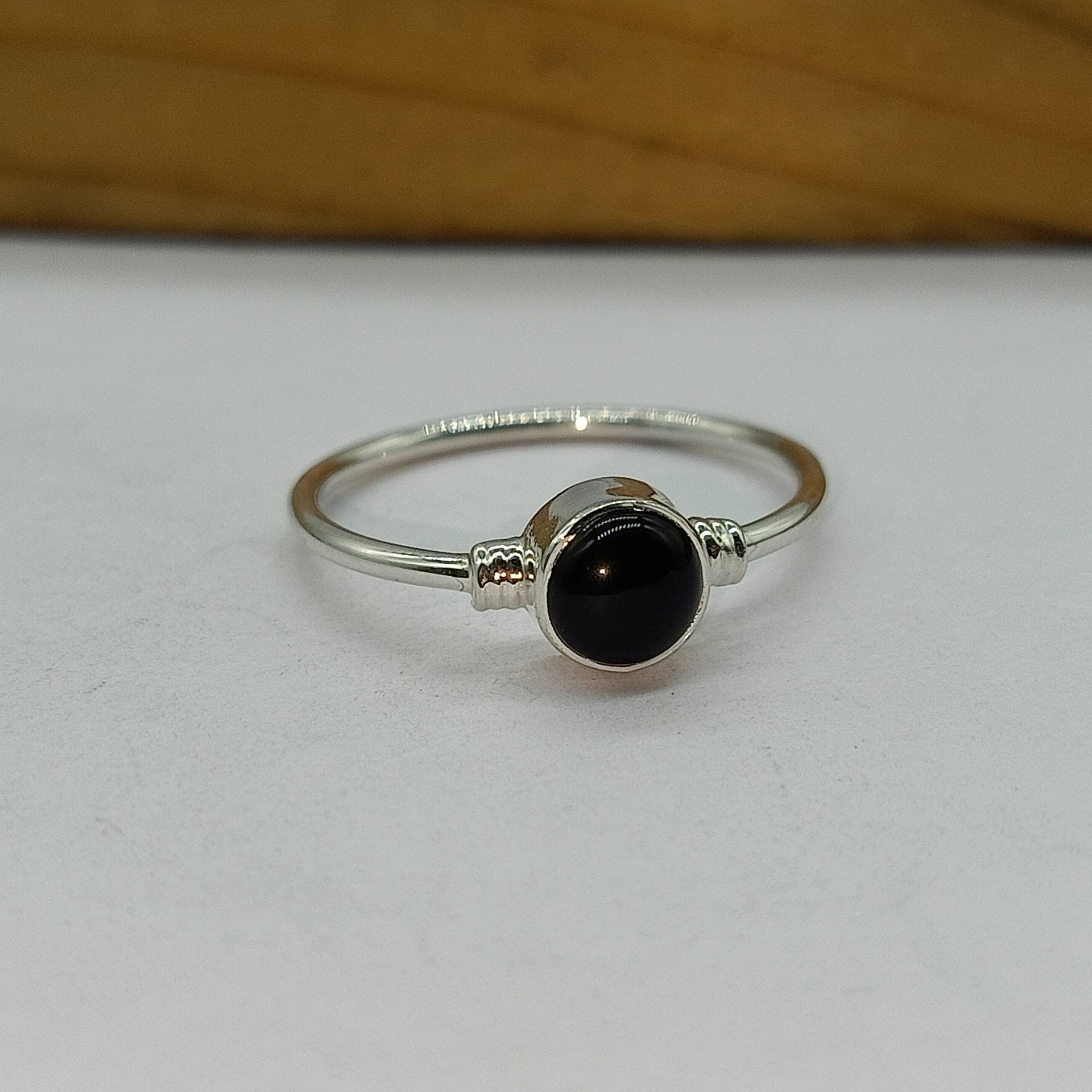 Boho Ring, Handgemachter Silber Schwarzer Onyx 925 Sterling Stein Schmuck von Silverboho925