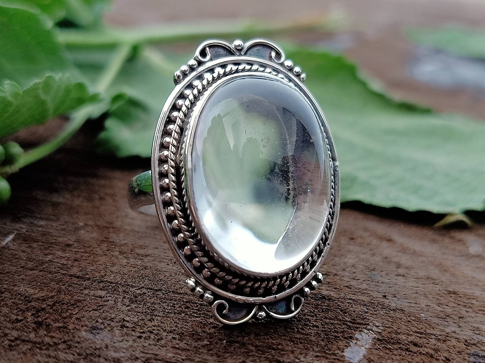 Boho Ring, Klare Quarz Ringe, Statement Klarquarz, Hippie Schmuck, Bestes Geschenk, Geschenkartikel von Silverboho925