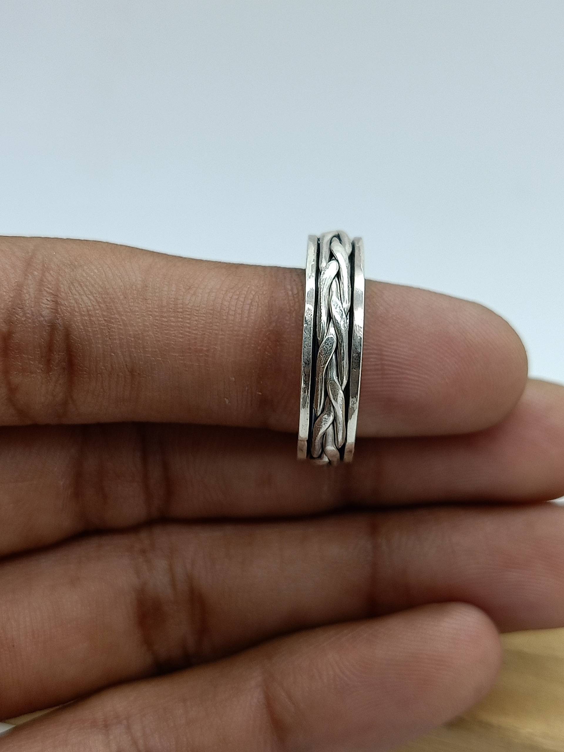 Spinnerband Stapelring | Silber Boho Ring Spinner| Silberring 925 Liebesring Stapelring, Geschenkartikel, Spinnerstil von Silverboho925