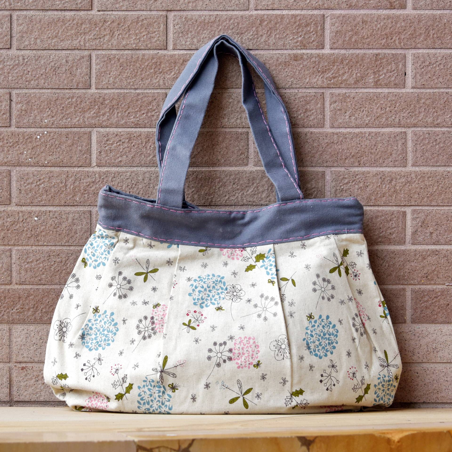 Handgemachte Einkaufstasche/Blumentasche Schultertasche Blumenhandtasche ~ Foral Muster | Sb12 Rs von SilverbreezeBag