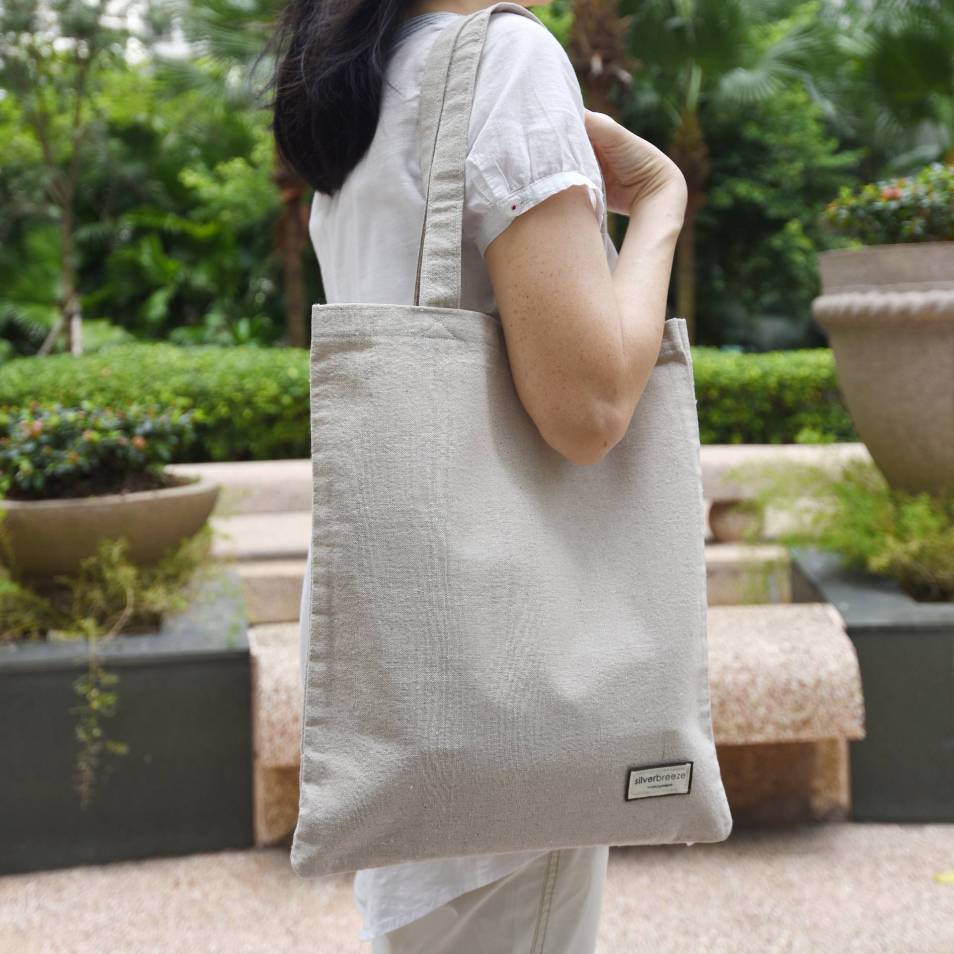 Sale Handgemachte Tote Bag/Schlichte Schultertasche ~ Almond | Sb05 Rs von SilverbreezeBag