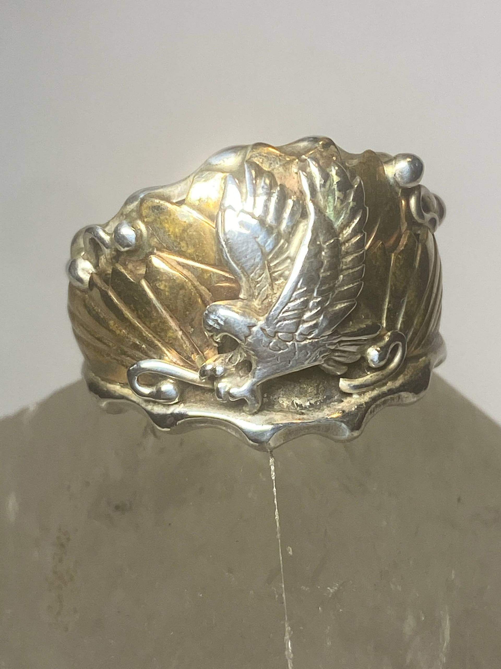 Adler Ring Südwest Band Sterling Silber Frauen Männer Größe 9.75 von Silvercity925