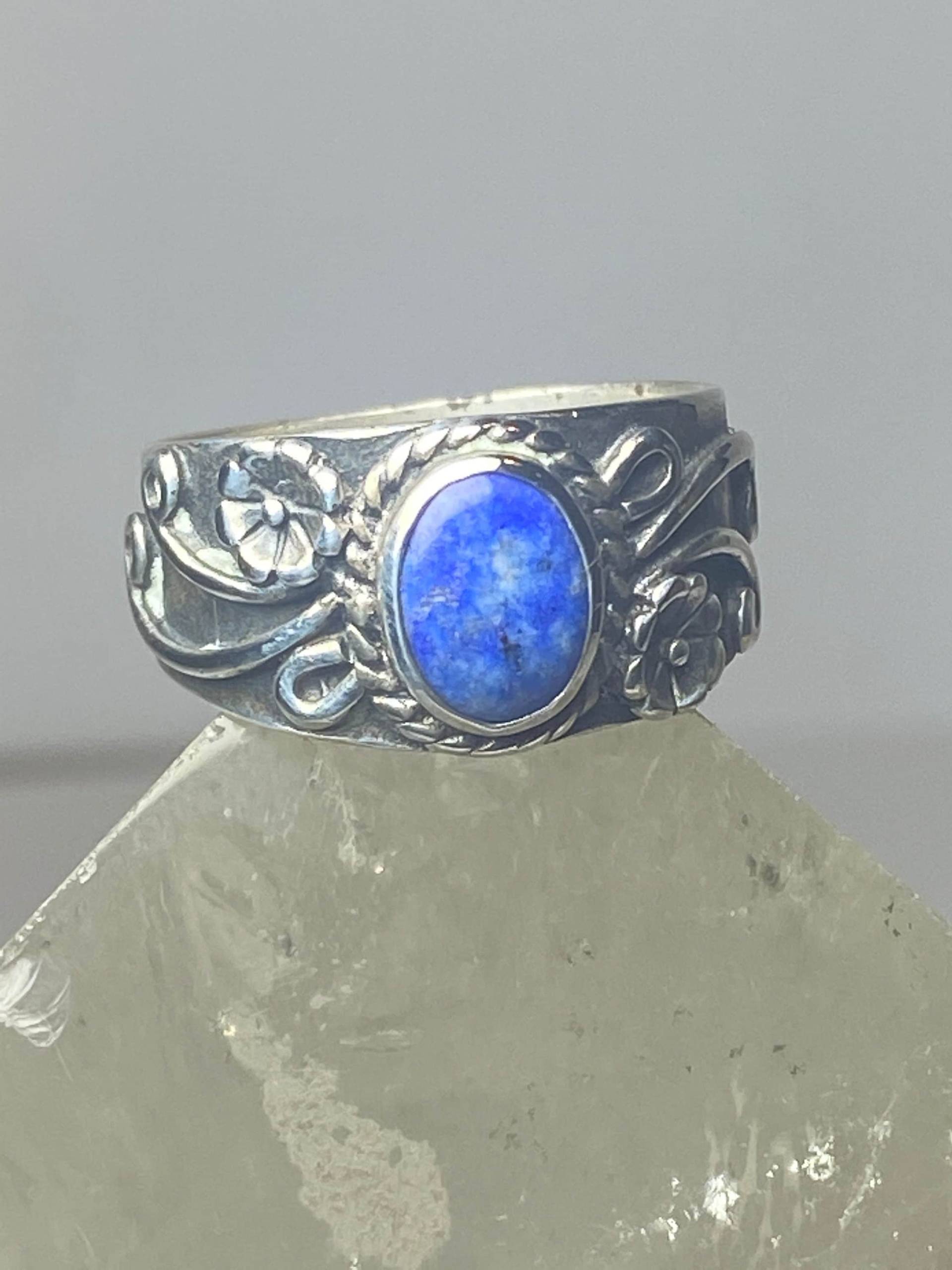 Blauer Lapis ? Ringgröße 7, 75 Sw-Band Sterlingsilber Damen Mädchen von Silvercity925