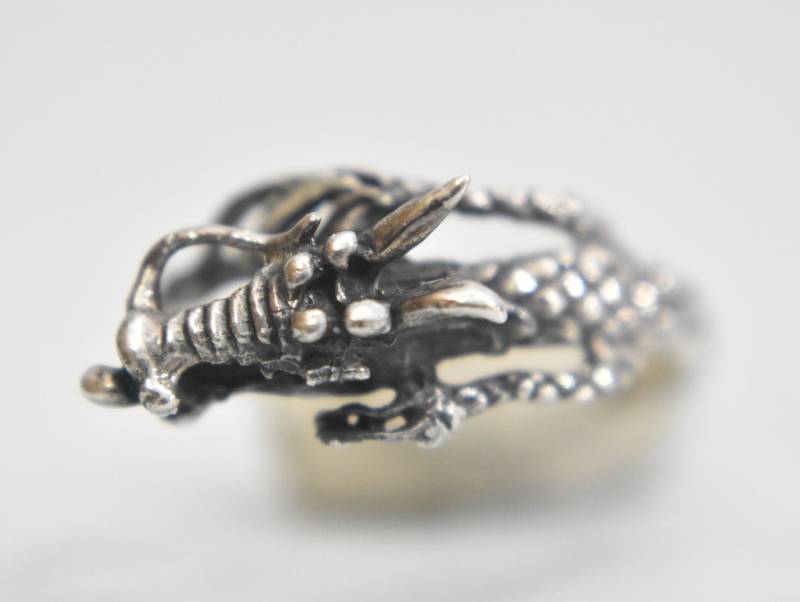 Drachenring Fliegende Eidechse Sterling Silber Mädchen Frauen Gr. 9, 50 von Silvercity925