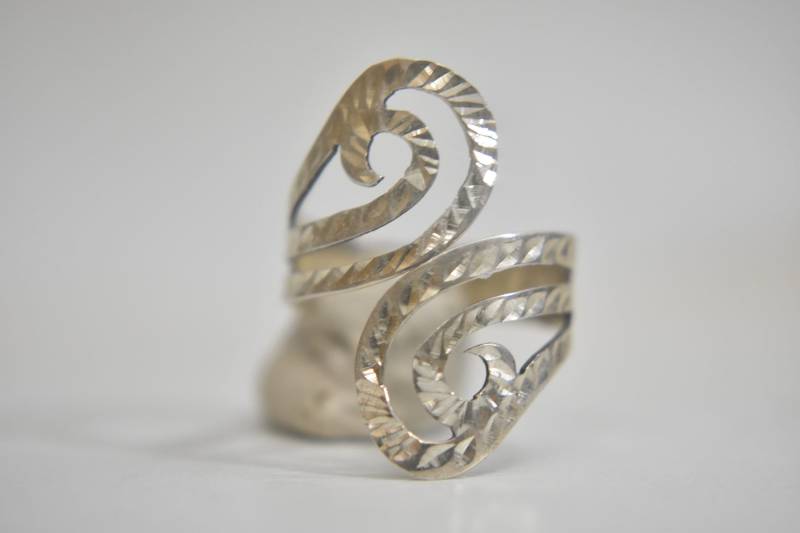Freeform Ring Spirale Daumenband Sterling Silber Damen Mädchen Größe 8, 25 von Silvercity925