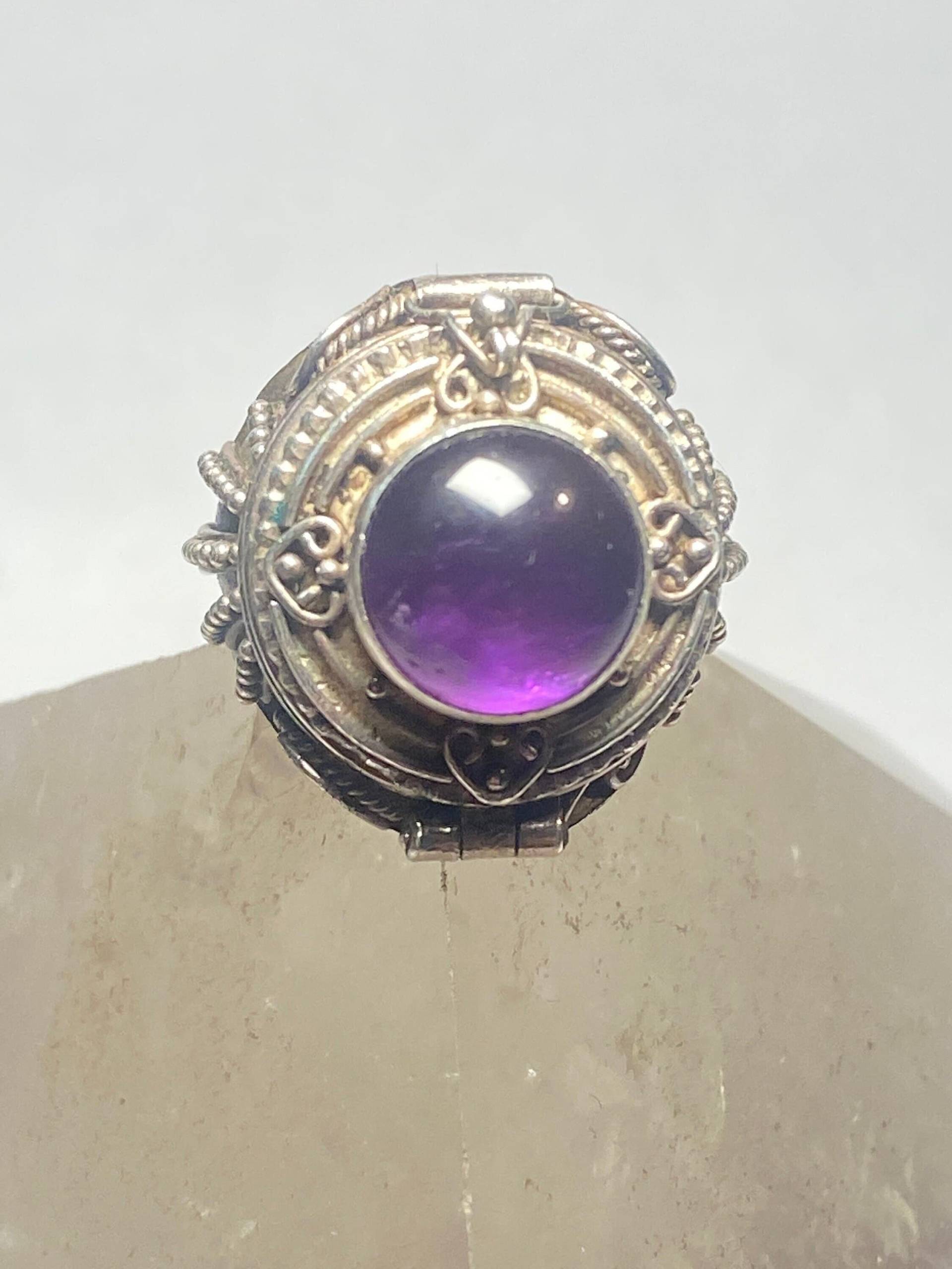 Giftring Pinky Amethyst Sterling Silber Frauen Mädchen von Silvercity925