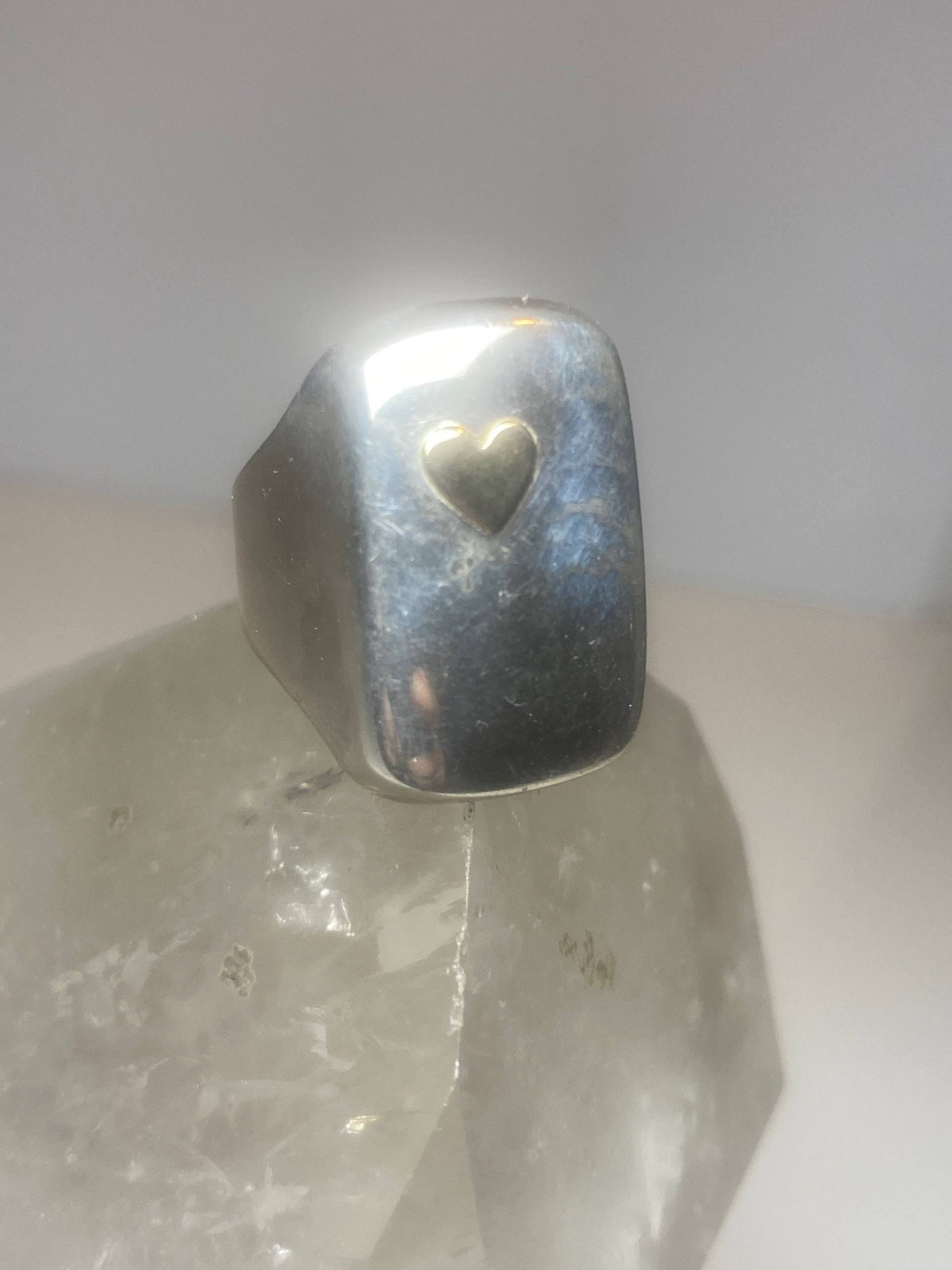 Herz Ring Gr. 6, 50 Knöchel Liebe Band Sterling Silber Damen von Silvercity925