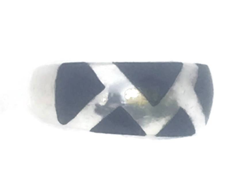 Onyx Ring Größe 5, 50 Vintage Sterling Silber Band Frauen Mädchen von Silvercity925