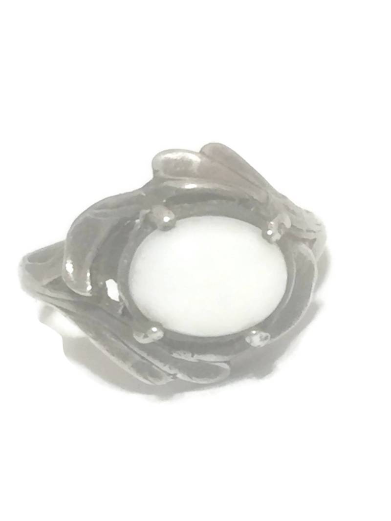 Opal Ring Größe 5 Vintage Sterling Silber Soutwhest Brutalist Band Frauen Mädchen von Silvercity925