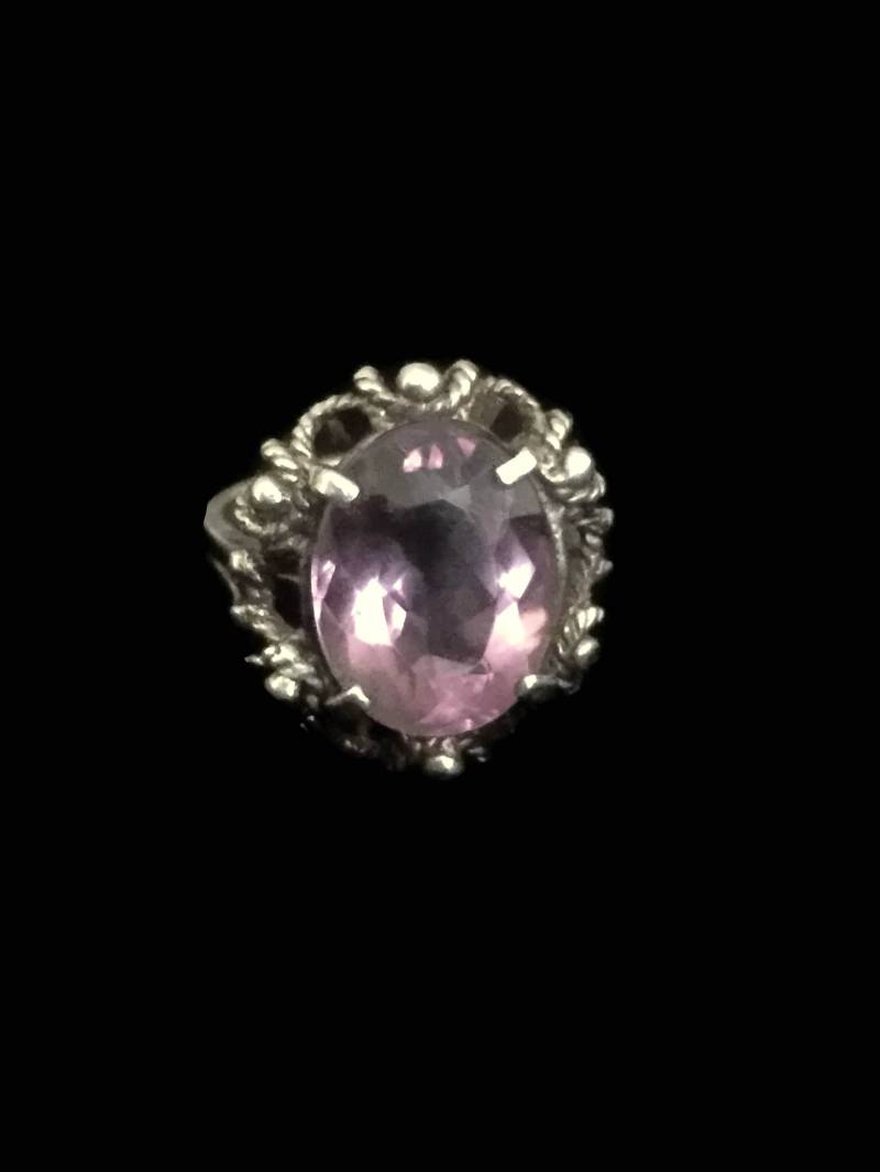 Pink Ice Ring Größe 6 Sterling Silber Cocktail Frauen von Silvercity925