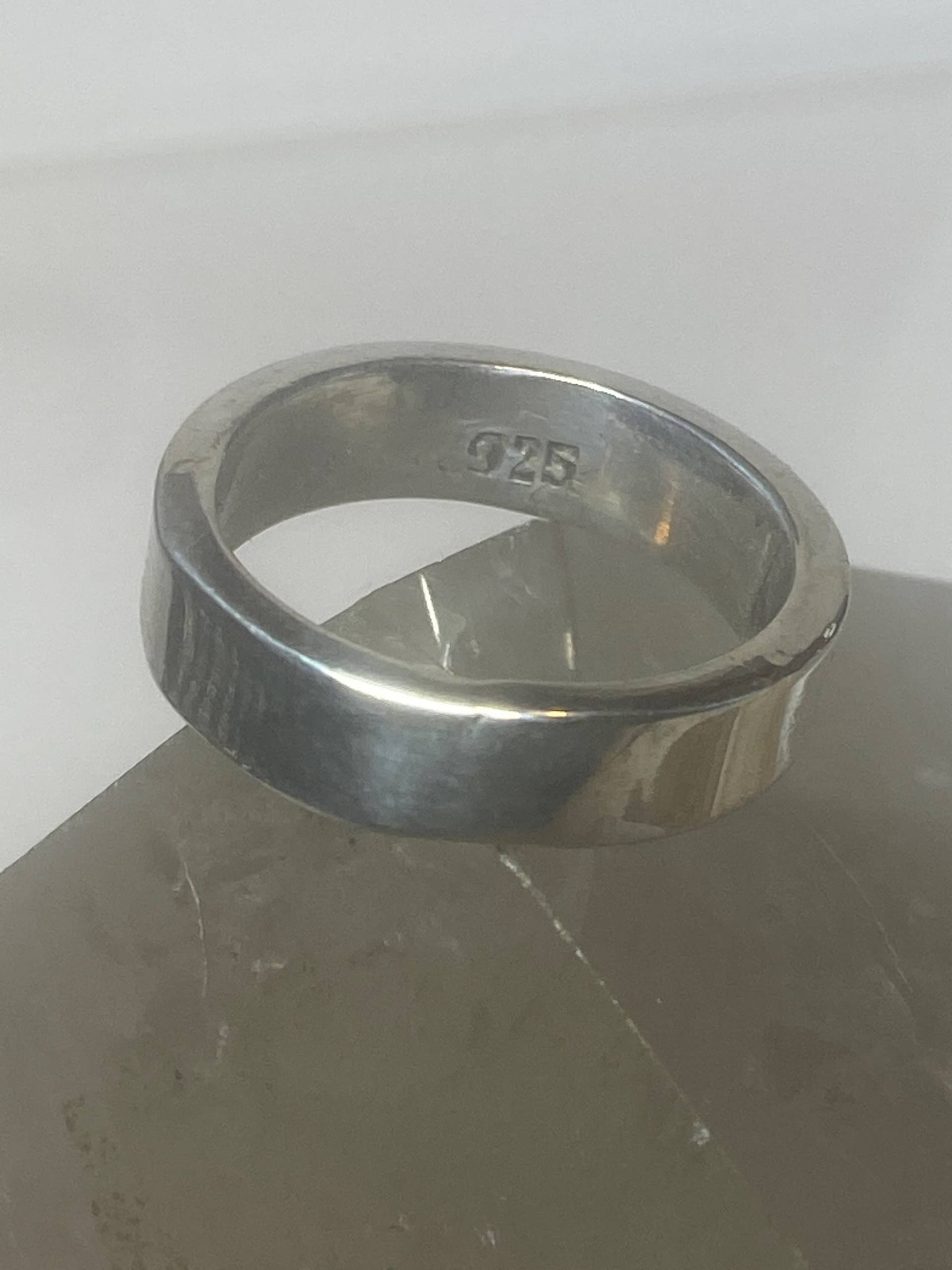 Schlichter Ring Massiv Ehering Sterling Silber Damen Größe 16, 25 von Silvercity925