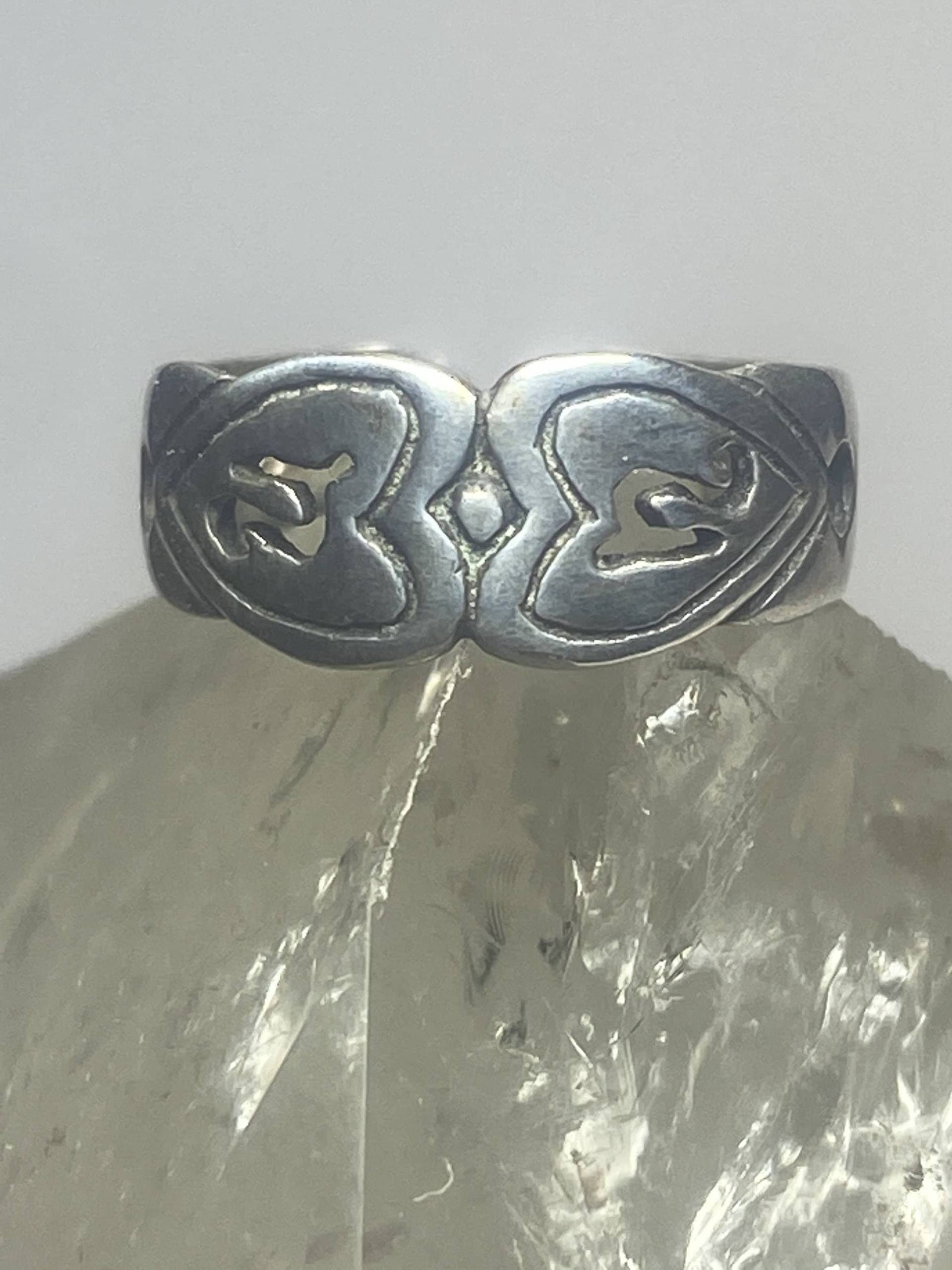 Zehenring Herzband Sterling Silber Damen Mädchen Größe 4, 50 von Silvercity925