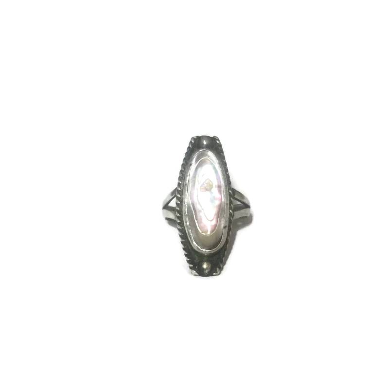 Vintage Abalone Ring - Südwesten Boho Größe 7 Sterling Silber von Silvercity925