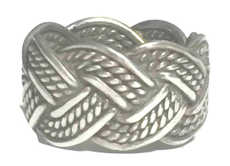 Vintage Seil Ring Größe 6 Plus Boho Sterling Silber Southwest Frauen Band von Silvercity925