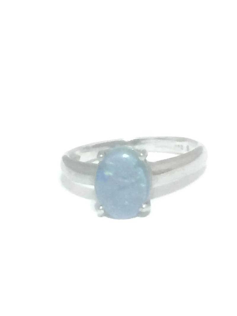 Vintage Sterling Silber Feueropal Ring - Größe 6 von Silvercity925