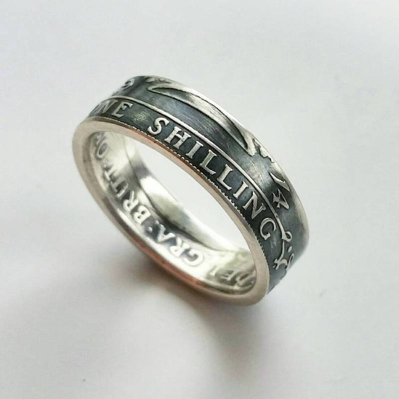 British One Shilling Münzring | Vor 1920 Silber British One Shilling Münzring | Vor 1920 Silber von Silvercraftingshed