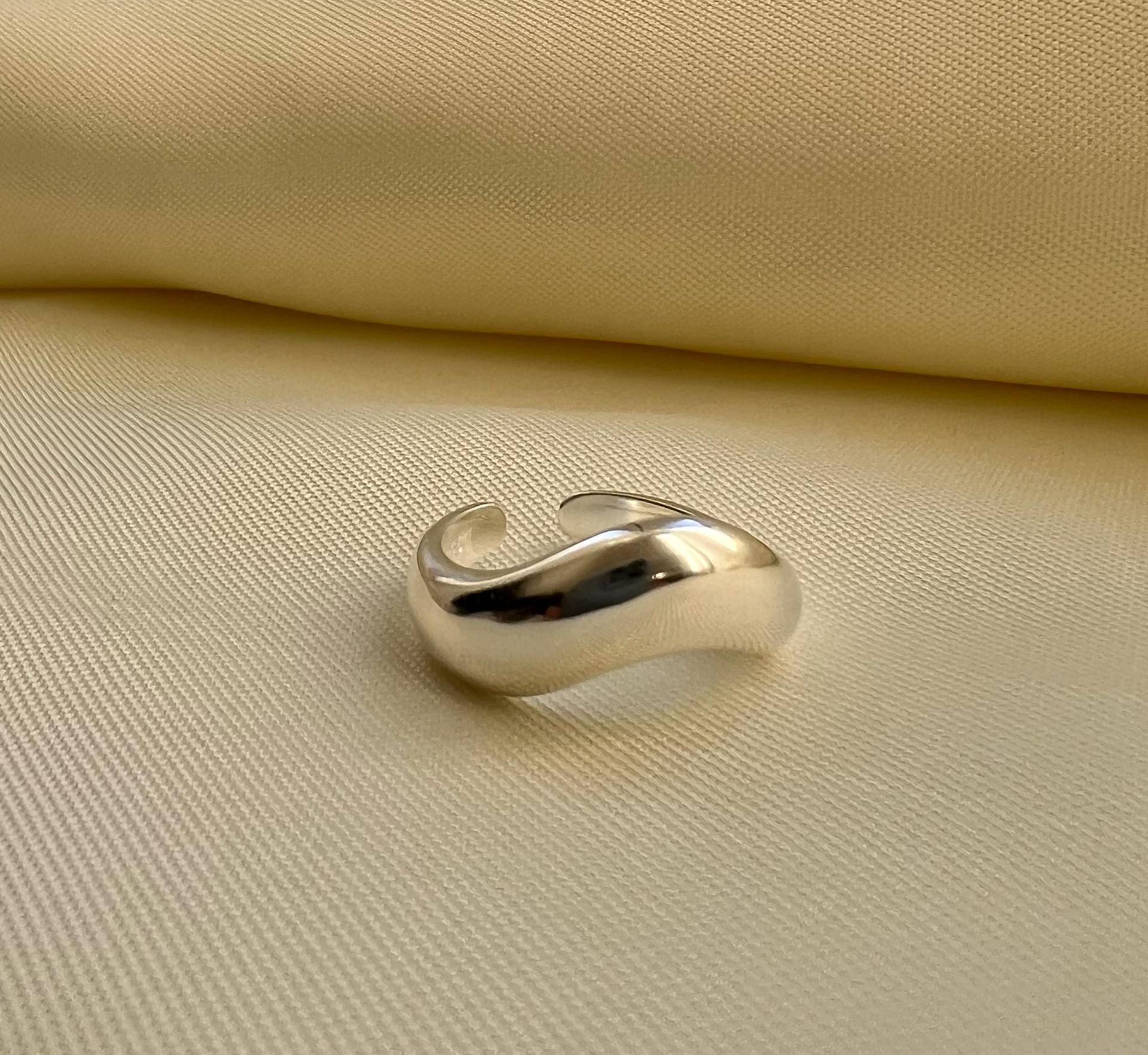 Kurviger Statement Ring in Silber 925 von SilverellaStore