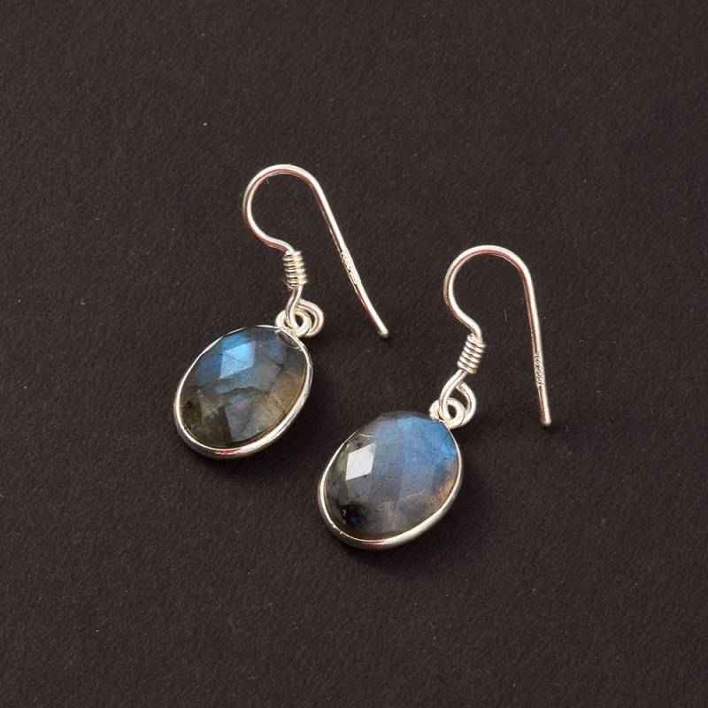 Labradorit Ohrringe, 925 Sterling Silber Edelstein von SilveriumGems