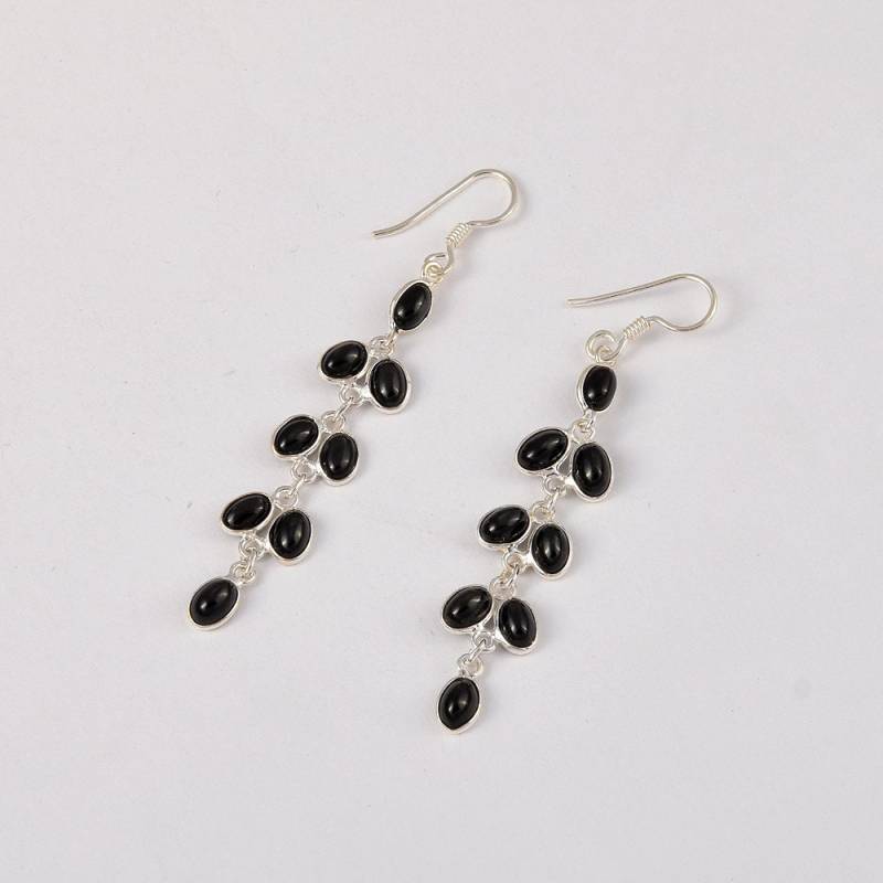 Schwarzer Onyx Ohrringe, 925 Sterling Silber, Juli Geburtsstein von SilveriumGems