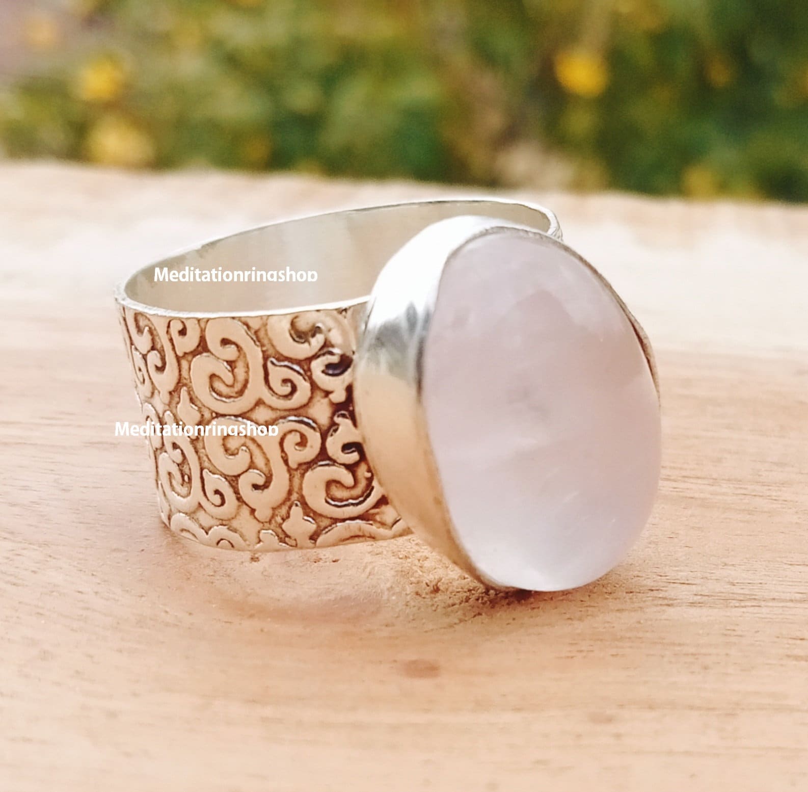Rose Quartz Band Ring, 925 Sterling Silver Handmade Quartz Gemstone Jewelry, Women Christmas Gift For Her Rose Quartz Band Ring, 925 Sterling Silver Handmade Quartz Gemstone Jewelry, Women Christmas Gift For Her von Silverjewellery30