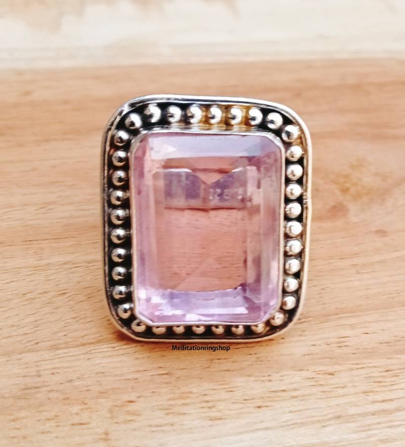 Rose Quartz Ring, Designer Handmade 925 Sterling Silver Jewelry, Gemstone, Unique Christmas Gift von Silverjewellery30