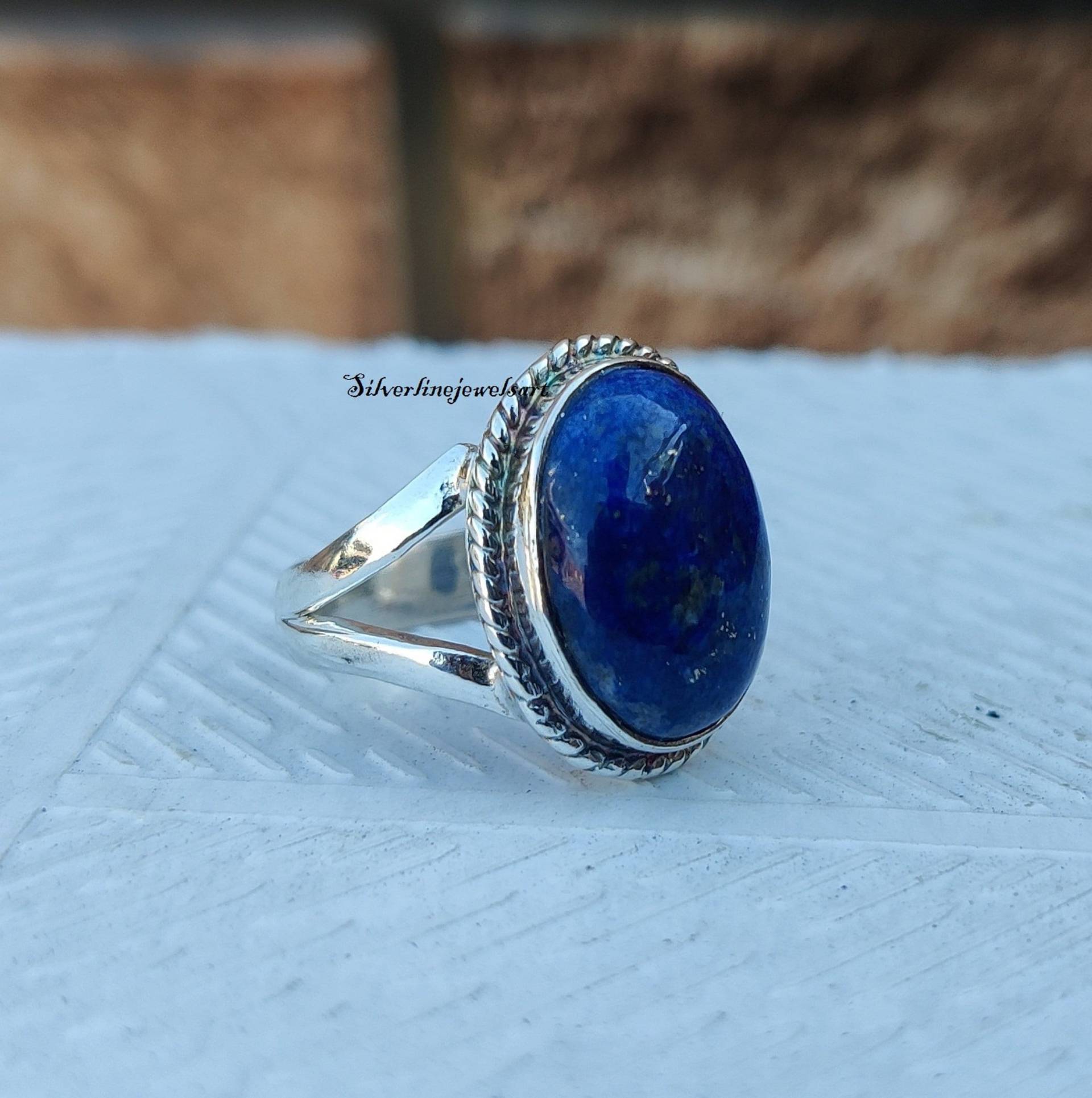 Lapislazuli-Ring, Handgefertigter Ring, 92, 5 % Sterling Silber Lapis-Silber-Ring, 925Er Sterling-Silber-Ring, Boho-Ring, Ring Für Frauen von SilverlinejewelsArt