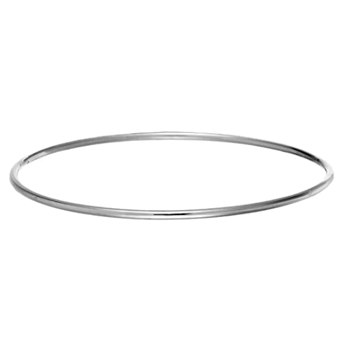 Silverly Frauen 925 Sterling Silber 2 mm Runden Schlicht Tube Stackable Armreif Armband von Silverly