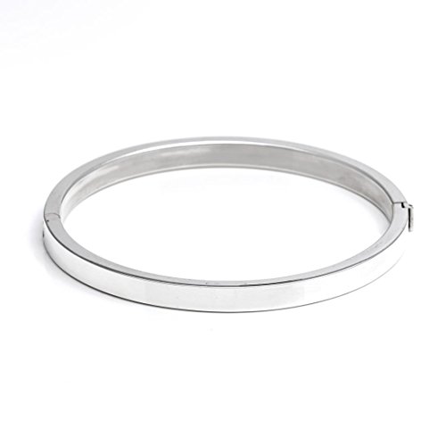 Silverly Frauen .925 Sterling Silber 5 mm Rundklapp Armreif von Silverly