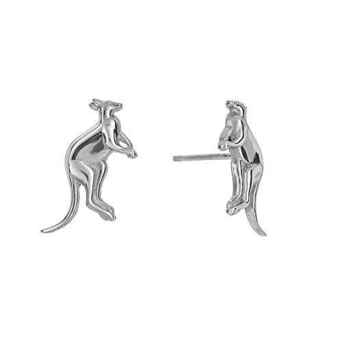 Silverly Frauen .925 Sterling Silber Austalian Känguru Zoo Tier Orhstecker Ohrringe von Silverly