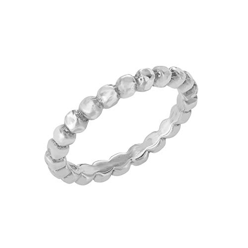 Silverly Frauen .925 Sterling Silber Einfach Multi Ball Band Stapelbarer Ring von Silverly