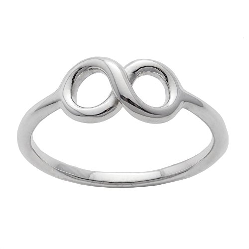 Silverly Frauen .925 Sterling Silber Liebe Knotenen Unendlichkeit Sinnbild öffnen Abbildung von 8" Band Ring von Silverly