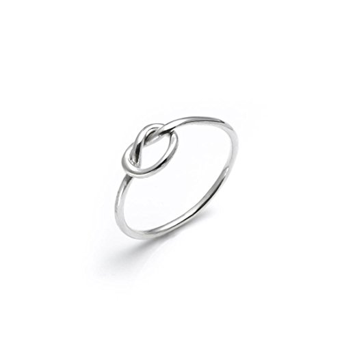 Silverly Frauen .925 Sterling Silber Liebes Knoten Ring von Silverly