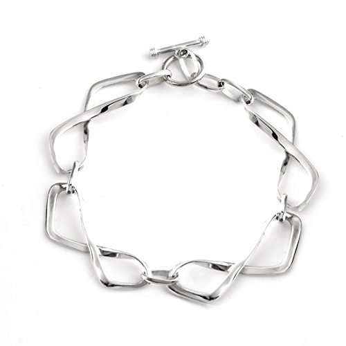 Silverly Frauen 925 Sterling Silber Twisted-Infinity-Symbole "8"-Armband von Silverly