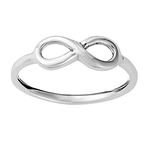 Silverly Frauen 925 Sterling Silber Einfach Dünn Band Ewigkeit Unendlichkeit Ring von Silverly