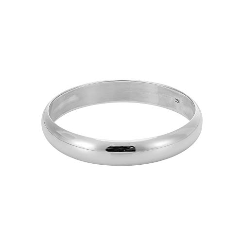 Silverly Frauen 925 Sterling Silber Runder Geschwungener Breiter Stapeln Armreif Armband von Silverly