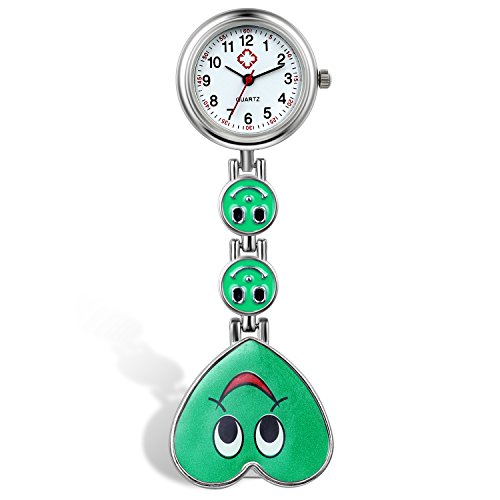 Silverora Schwesternuhr Schwesternuhren mit Clip Krankenschwester Uhren Nurse Watch Uhr zum anstecken Pflege Uhr Arzt Uhr von Silverora