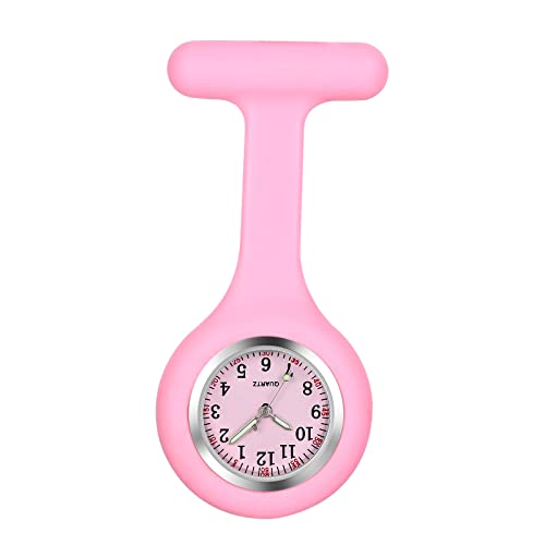 Silverora Schwesternuhr Schwesternuhren mit Clip Krankenschwester Uhren Silikon Hülle Nurse Watch Uhr zum anstecken Pflege Uhr Arzt Uhr von Lancardo