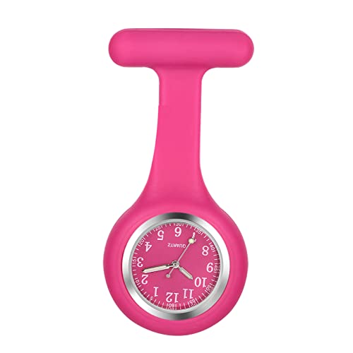 Silverora Schwesternuhr Schwesternuhren mit Clip Krankenschwester Uhren Silikon Hülle Nurse Watch Uhr zum anstecken Pflege Uhr Arzt Uhr von Lancardo