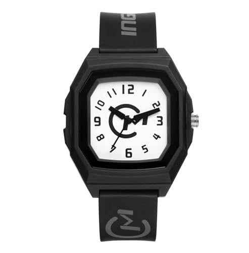 Silverora Uhren Kinder Silikon Rechteckig - 3ATM Wasserdicht Damen Herren Analog Quarz Sportuhr Quadratische Studentenuhr mit Silikonarmband Geschenke für Männer Frauen Schwarz von Silverora