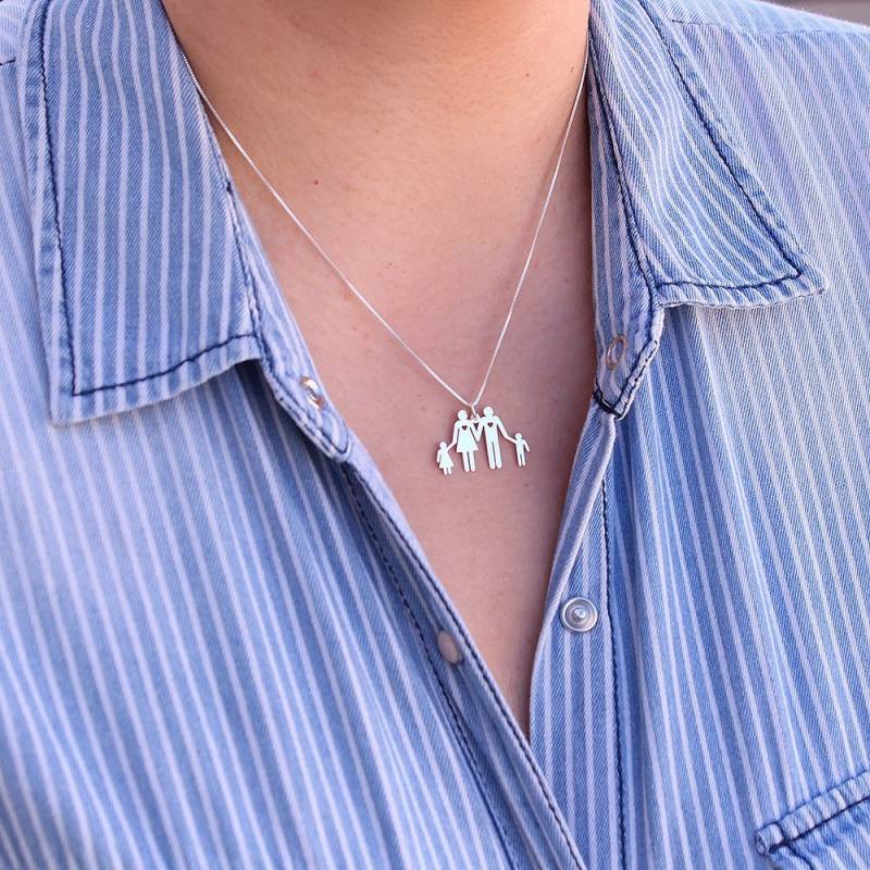 Familie Halskette Mama Papa Sohn Tochter Personalisierte Anhänger Wählen Sie Ihr Familienmitglied Welt Süßeste Halskette, Geschenk, Eltern von Silversmith925